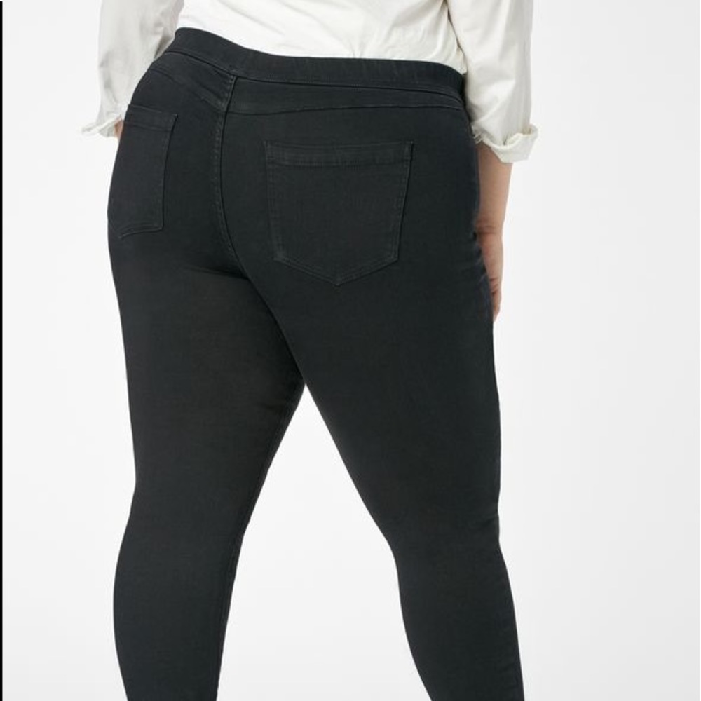JustFab Denim Black Onyx Plus Size Jeggings
